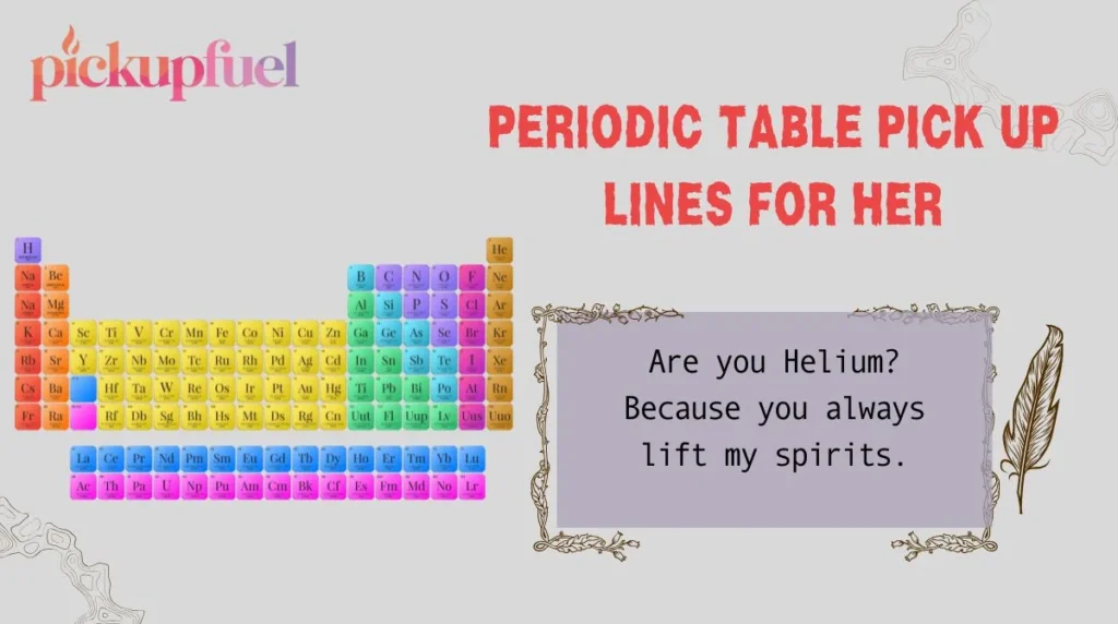 Periodic Table Pick Up Lines for Her