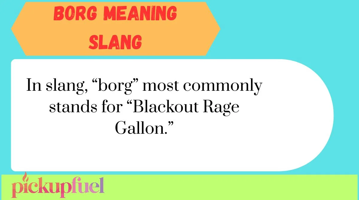 Borg Meaning Slang