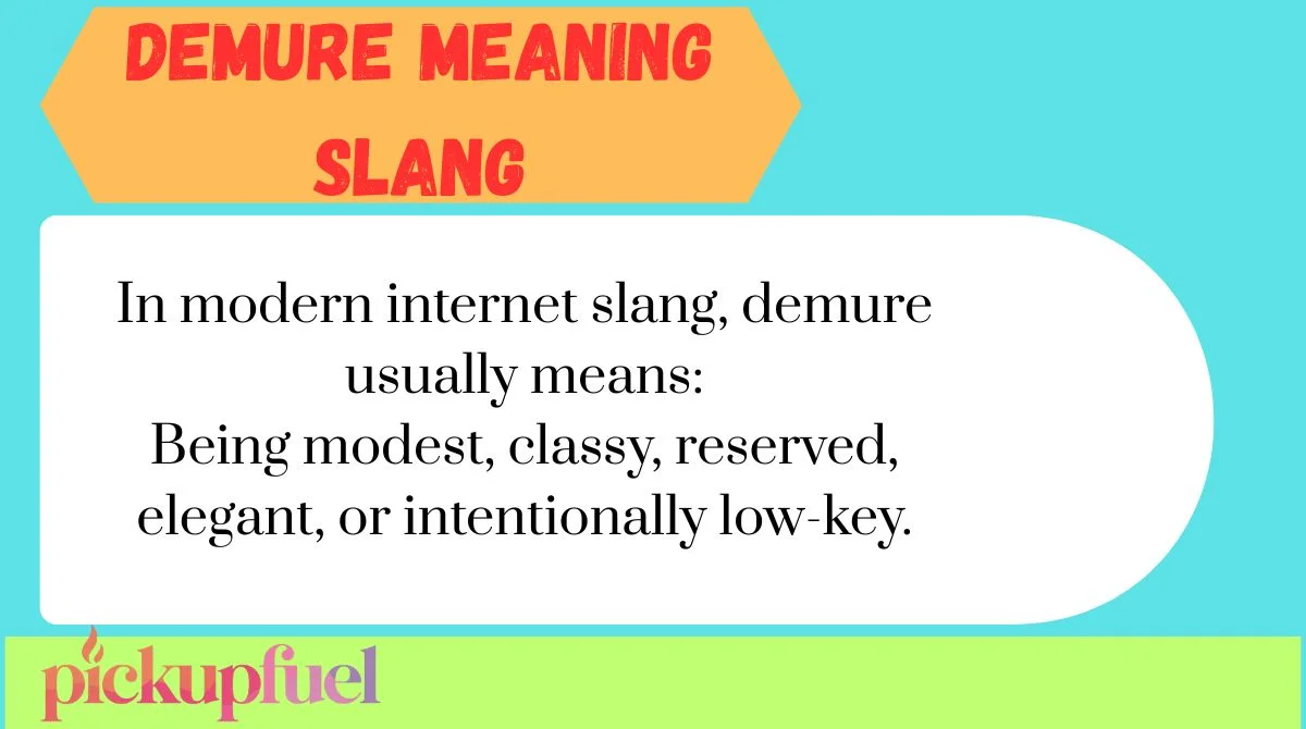 Demure Meaning Slang