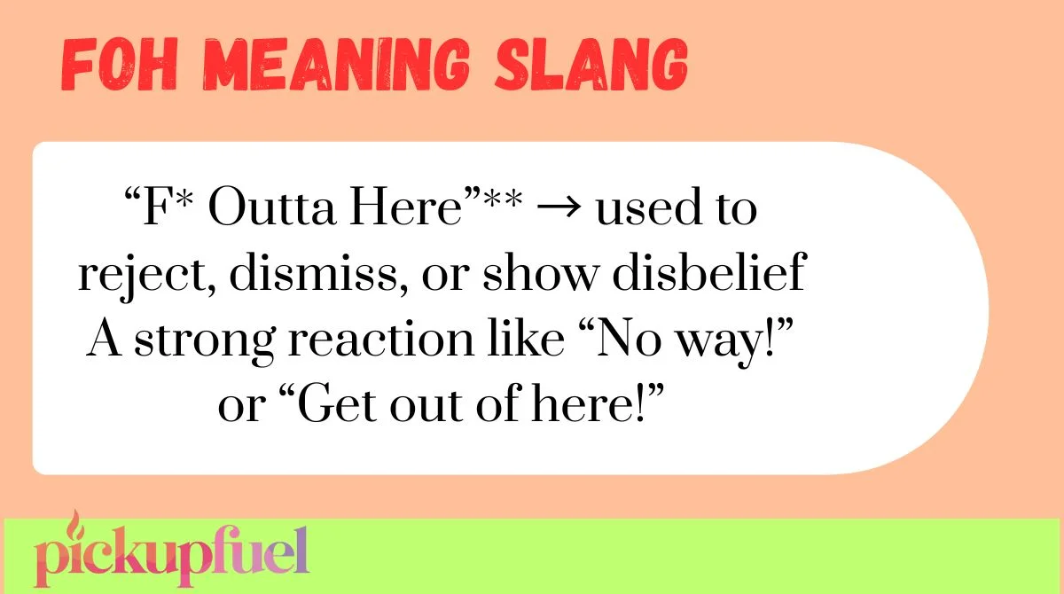 FOH Meaning Slang