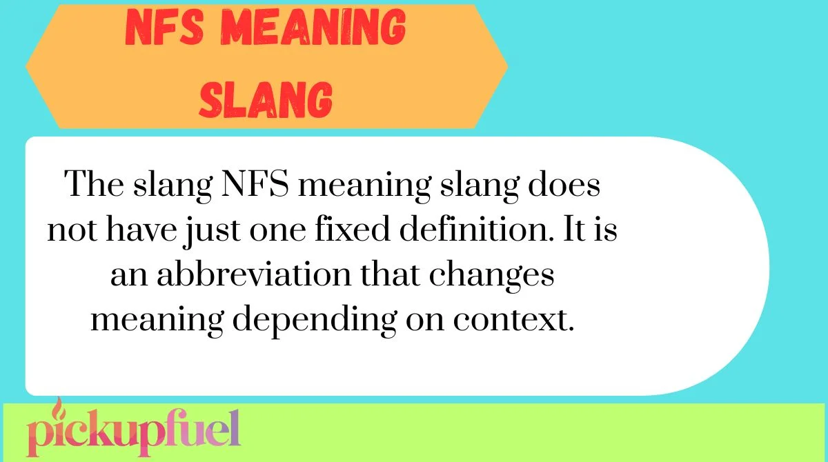 NFS Meaning Slang
