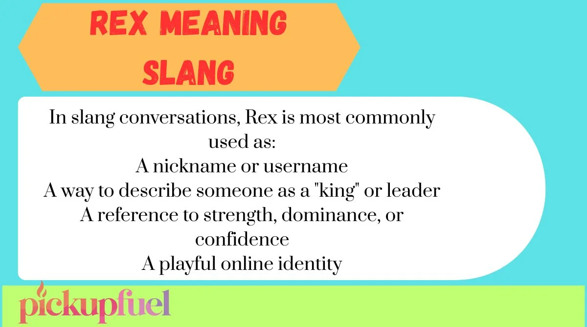 Rex Meaning Slang